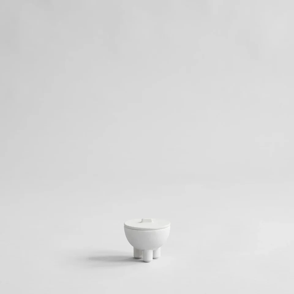 鴨碗(附蓋),迷你 - 骨白色