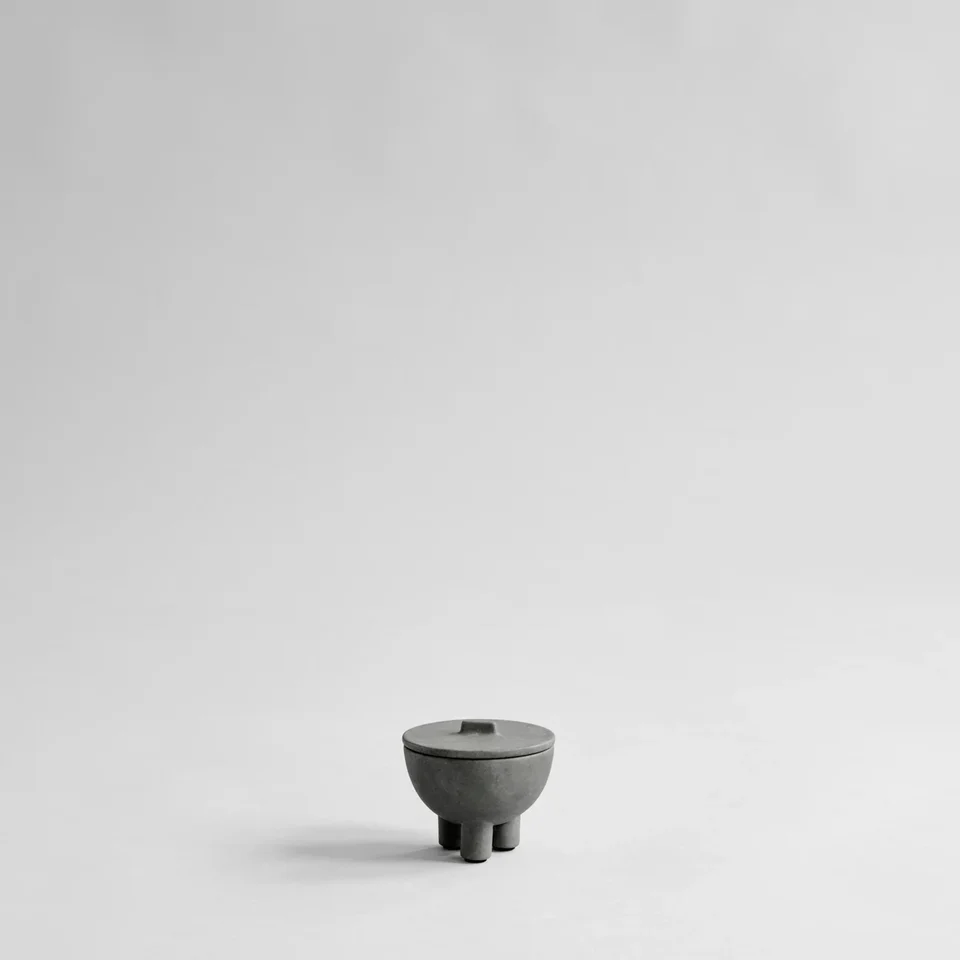 鴨碗(附蓋),迷你 - 深灰色