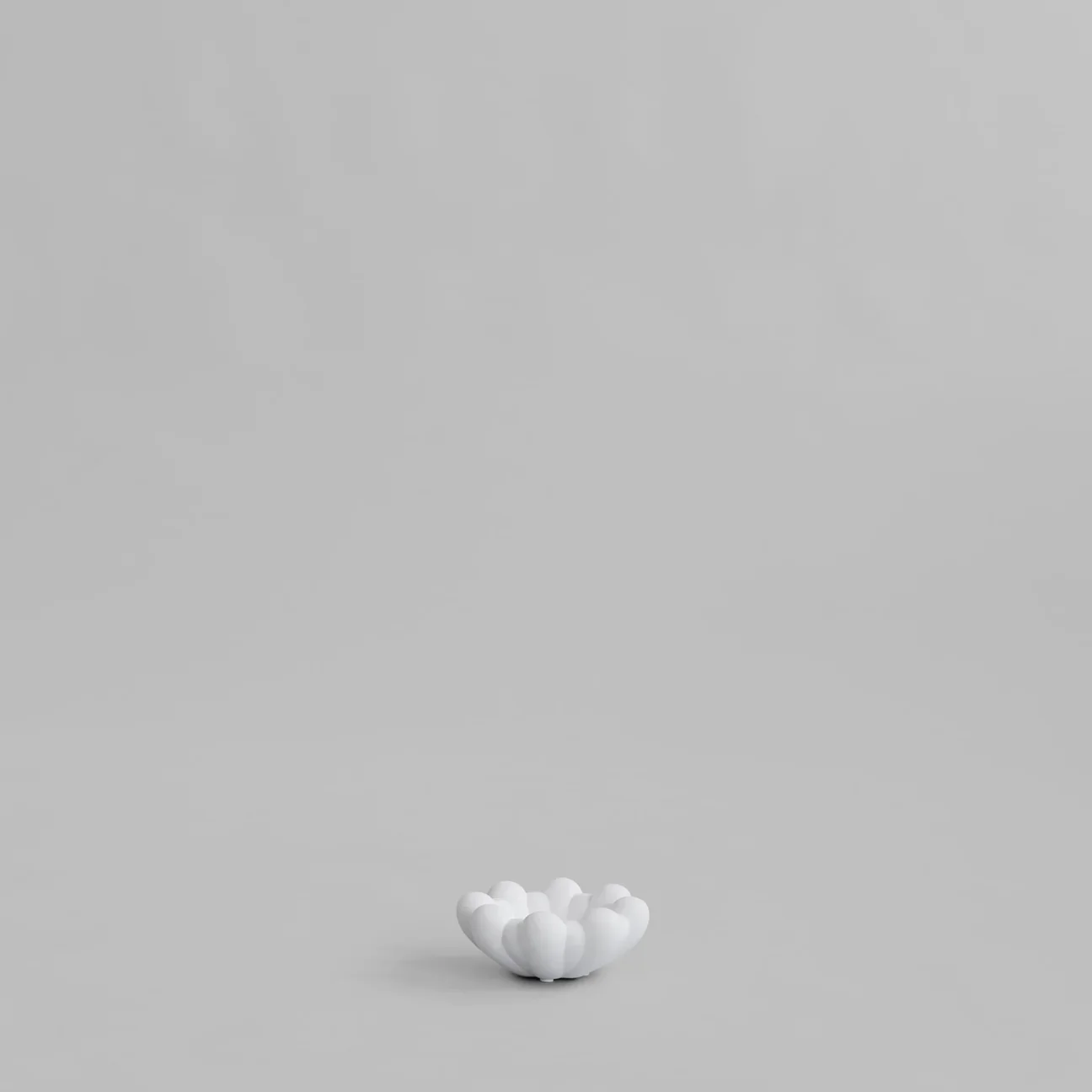 綻放陶盤,迷你 - 骨白色